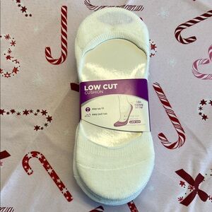 White Low Cut Cushion Socks